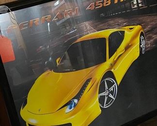 Framed Ferrari picture