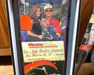 Jeff Gordon collectible clock