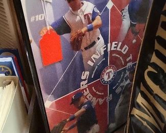 Texas Rangers baseball framed picture