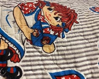 Raggedy Ann bed cover