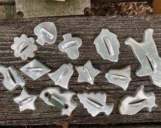 Vintage metal cookie cutters