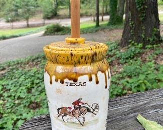 Barbecue sauce pottery container