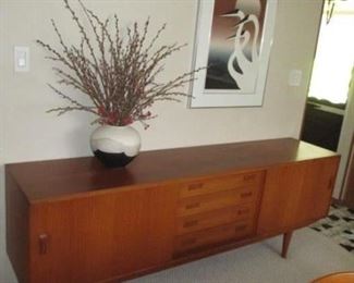 Clausen & Son Mid-Century Modern Danish Teak Credenza/Sideboard 