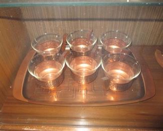 Vintage Copper Drinking Glasses