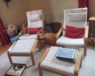 IKEA Bentwood  Chair & Ottoman