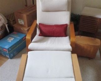 IKEA Bentwood  Chair & Ottoman