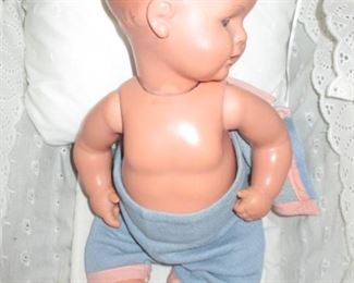 Antique Doll Averill Celluloid Market with Turtle 