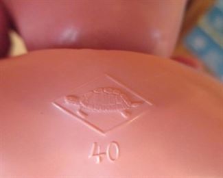 Antique Doll Averill Celluloid Market with Turtle 