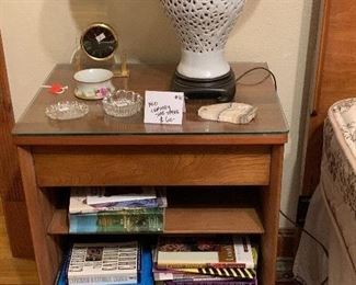 #25 - $60 - Midcentury Side Table - 21"W x 16"D x 25"H