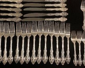 35- $1645- Approx 3158 grams - La Scala pattern by Gorham - 72 total pieces