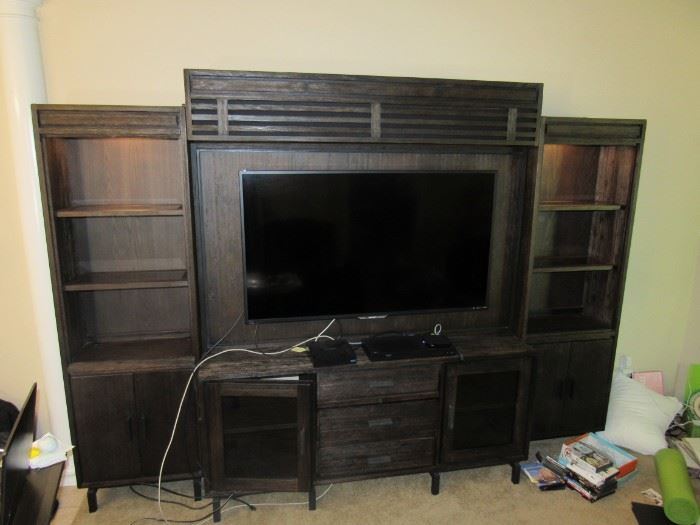 Entertainment Center With 55" Flatscreen Television TV included! $2000 Retail