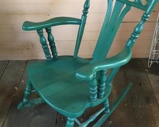 Teal Stained Chair