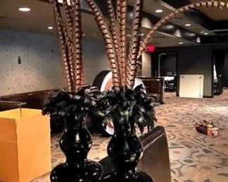 2 Gorgeous artificial floral arrangements with decorative vases
Approx 36" to top of arrangement, very large