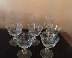 VIntage Etched Glass Goblets