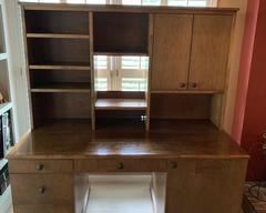 Wood Desk with hutch