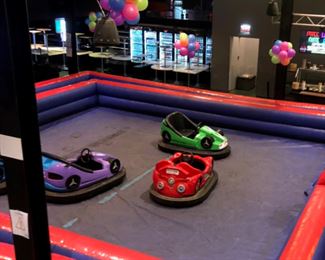 5 Bumper Cars 
Made by Fun Attractions
2 styles of cars
4 of the cars are in good running condition, the 5th car is for parts only
Electric cars, charger is included
