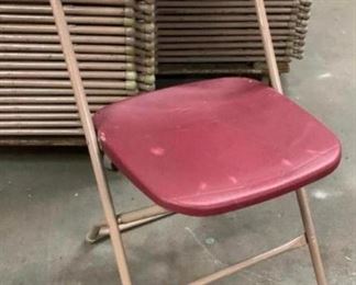 Burgundy Samsonite Folding Chairs