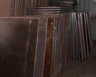 5ft tables x 18" wide
5ft long x 30" tall