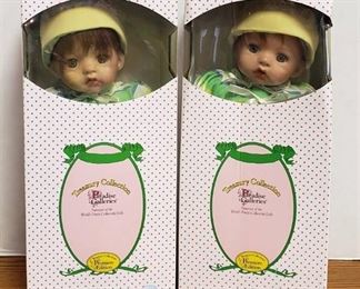 Lot of 2 Treasury Collection Paradise Galleries Premiere Edition Porcelain Babies ~ 18 in. tall