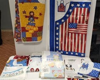 Collection of Holiday Cut Out Clothing Material ~ Fall, Spring, Easter, 4th of July, and Christmas