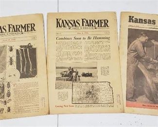3 Vintage Kansas Farmer - 1936 & 1948