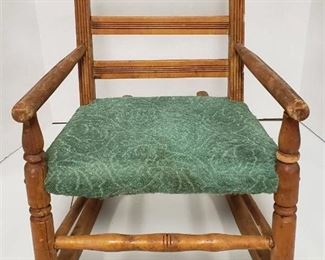 Kids Wood Rocking Chair ~ Seat: 13 to 14 in. ~ some wear on the wood