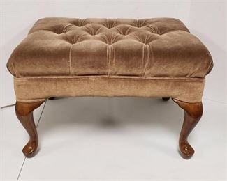 Camel Color Tufted Upholstered Ottoman ~ 24 x 20 x 16 in.