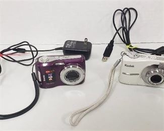 Kodak 3x optical zoom camera and 5 x optical zoom camera (both work) w/power cords