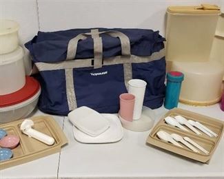 Tupperware Items ~ Storage Bag, Bowls, Trays, Cups, Can Opener, Plates, Storage Containers and Measuring Spoons