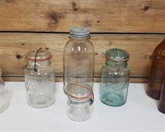 Vintage Canning Jars ~ Various Sizes & Styles and Some Other Vintage Bottles & Jars