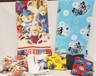 Kids Design Fleece Material ~ Novelty Prints and Plain ~ two are large enough to make throws