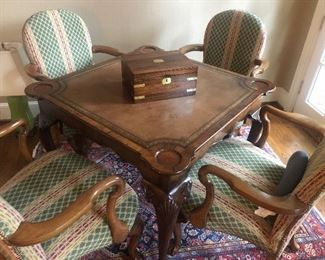 made in England game table 4-chairs $2000 the set 
