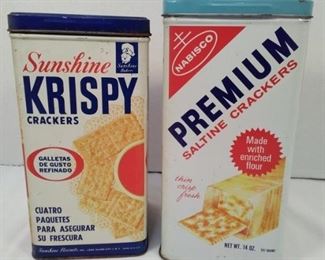 Two Vintage Cracker Tins
