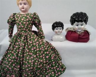 Antique Doll with Leather Body