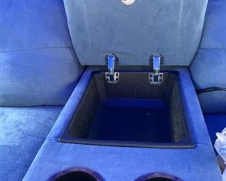 Electric suede microfiber loveseat