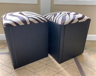 Pair of ottomans in great condition.  16"square x 18"h.  Price for pair $125