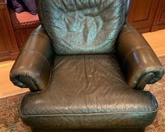 Overstuffed leather chairs in good condition 35"x37" - $350