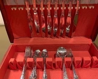 Silver-plated flatware set $50