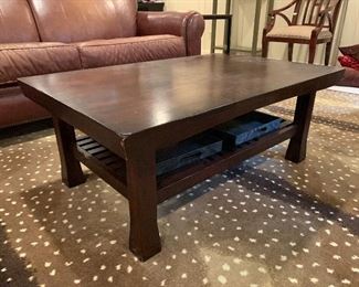 Wood coffee table in great condition 42"x28"x17" - Price $350