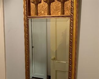 Gold colored mirror in great condition $95