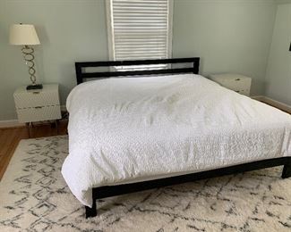 Wood king size bed frame in great condition.  Mattress not for sale.  $450
