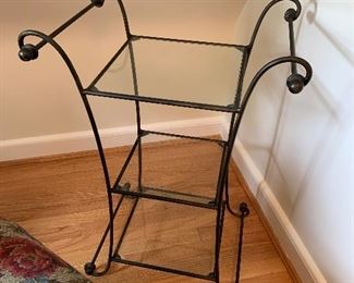 Metal and glass side table in great condition 32"x20" - $95