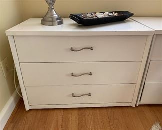White dressers in good condition 34"x19"x25" - $60 each