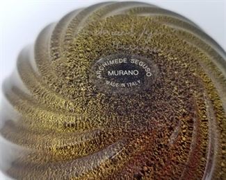 #63 ~ ($60) Murano Glass Vase- 7.5 " Tall