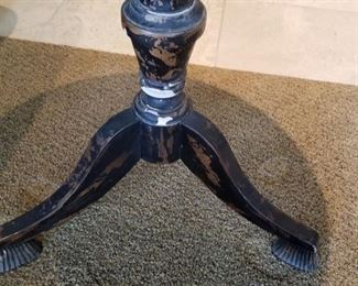 #75 ~ Close up of  peeling on  pedestal end table ($90)