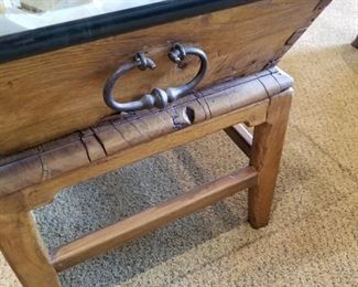 #77 ~ ($500) Side view of Horse Trough Coffee Table-