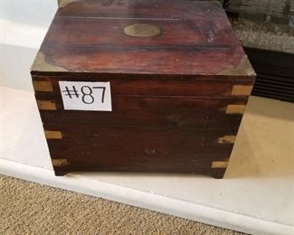 #87 ~($75) Rustic Wood Storage box / bar- 15 " x 18 " x 14 "H