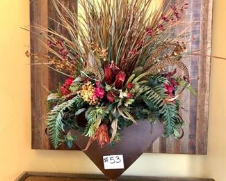 #53 ~($100)  Stunning Floral Arrangement in metal stand -  approx. 47"h x 42"w.  Think BIG! 