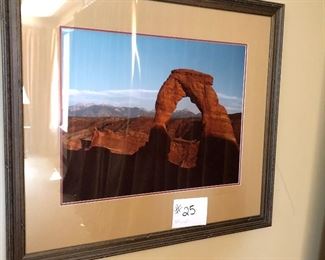 #25 ~($40) Framed Art by professional photographer David Blankenship – Delicate Arch in Arches National Park- 72” x 65”