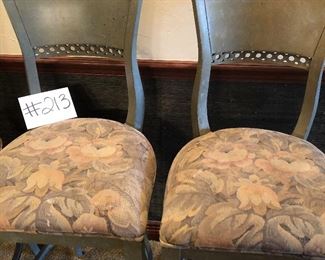 #213 ($5 each)  Wood barstools ~ bar height ~ need work, great project chairs.  Sturdy solid wood.